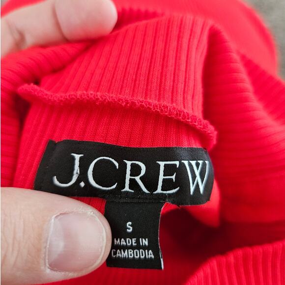 J. Crew Vintage Red Rib Turtleneck With Buttons Long Sleeve sz Small $69.50 - Picture 4 of 7